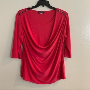 Plus Cowl Neckline Jersey Blouse Size 2X